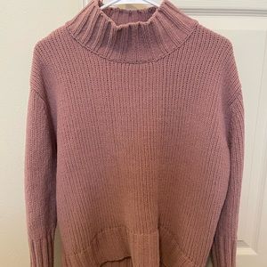 Chenille mock neck sweater